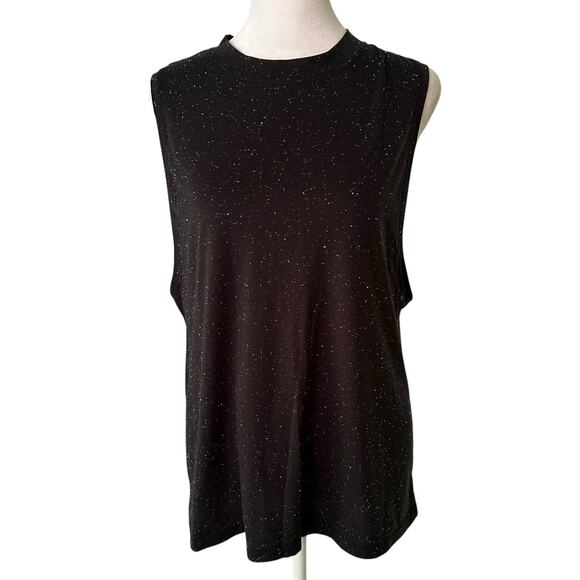 Lululemon black speckle print sleeveless tank top - Picture 1 of 9
